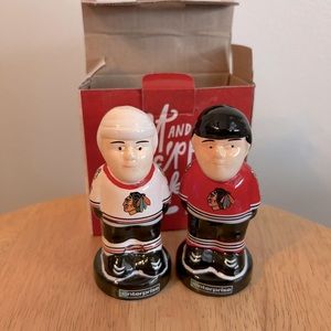 Chicago Black Hawks salt and pepper shakers